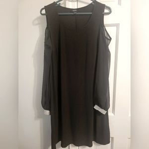 MSK Black Cold Shoulder Cocktail Dress Sz 10